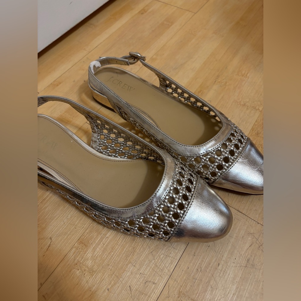 J. Crew gold Women's Slingback Shoes